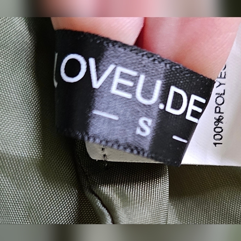 Womens Long Quilted Jacket Lightweight Hooded Puffer Coat SMALL Army Green - Picture 7 of 9